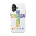 White/Rainbow Faithscan Phone Case